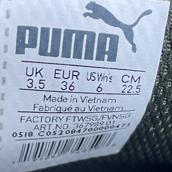 Puma Vikky Womens Size 6 Shoes Green Suede Low Top Casual Trainers Sneakers - Picture 13 of 14